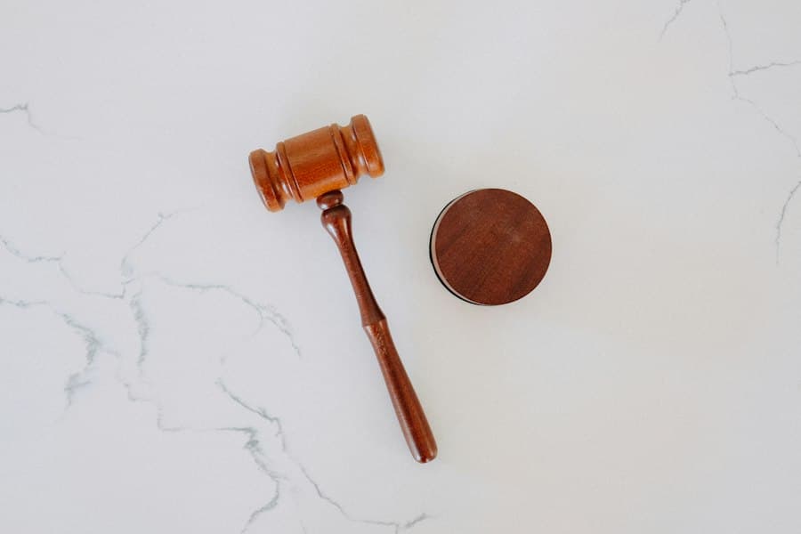 Judge's gavel representing legal consequences